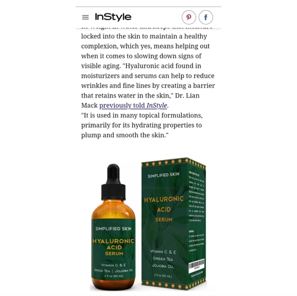 5 Simplified Skin Hyaluronic Acid Vitamin C Serum with Green Tea Moisturizing - Picture 4 of 11